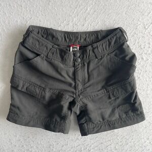 The North Face Cargo Hiking Shorts Womens 6 Grey Nylon Lightweight Outdoor Trail